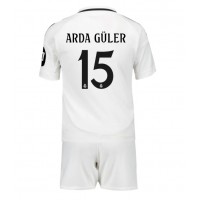 Camiseta Real Madrid Arda Guler #15 Primera Equipación para niños 2024-25 manga corta (+ pantalones cortos)